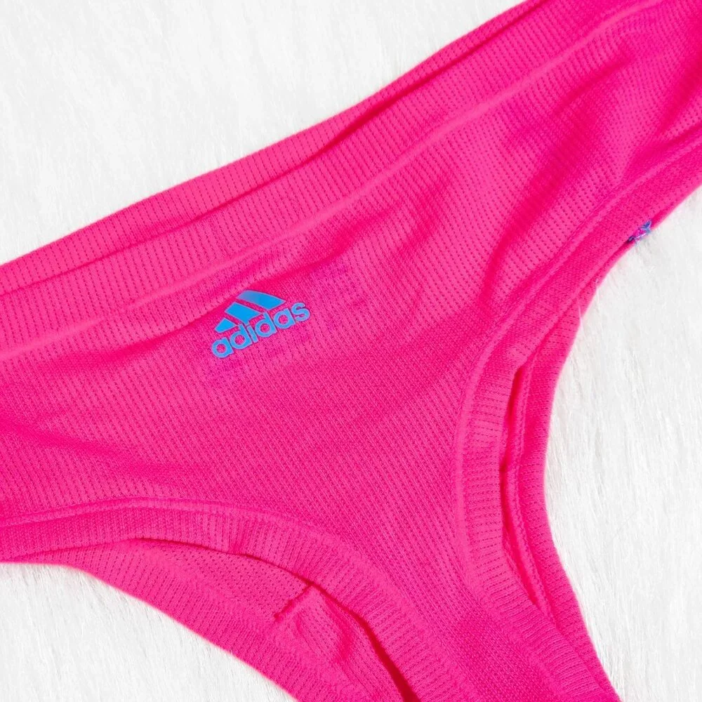 Adidas Women's Seamless Thong Underwear Pink M New - Picture 8 of 9